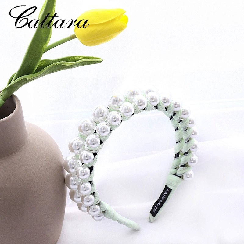 Bezel Hand Lace Twine Pearl Turban