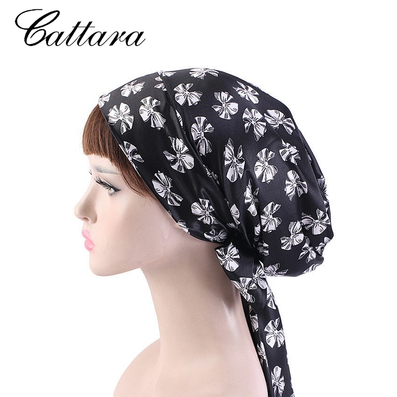 New Style Women's Silk Bow Turban Hat