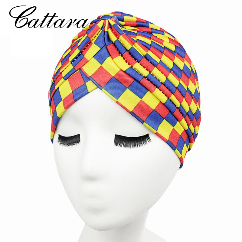 Colorful Print Striped Pop Turban Hat