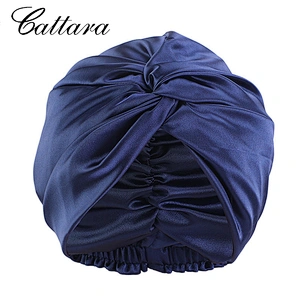 European And American Imitation Silk Double Layer Cross Beauty Makeup Hat Night Cap