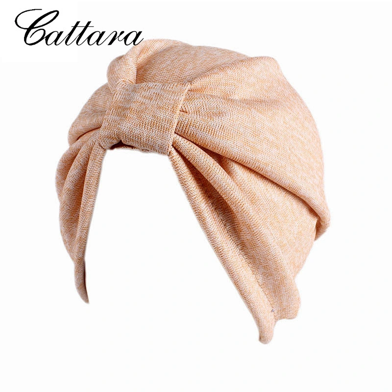 Two-Tone Cotton Turban Hat