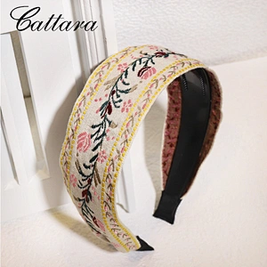 Floral Leaf Embroidery Hair Band