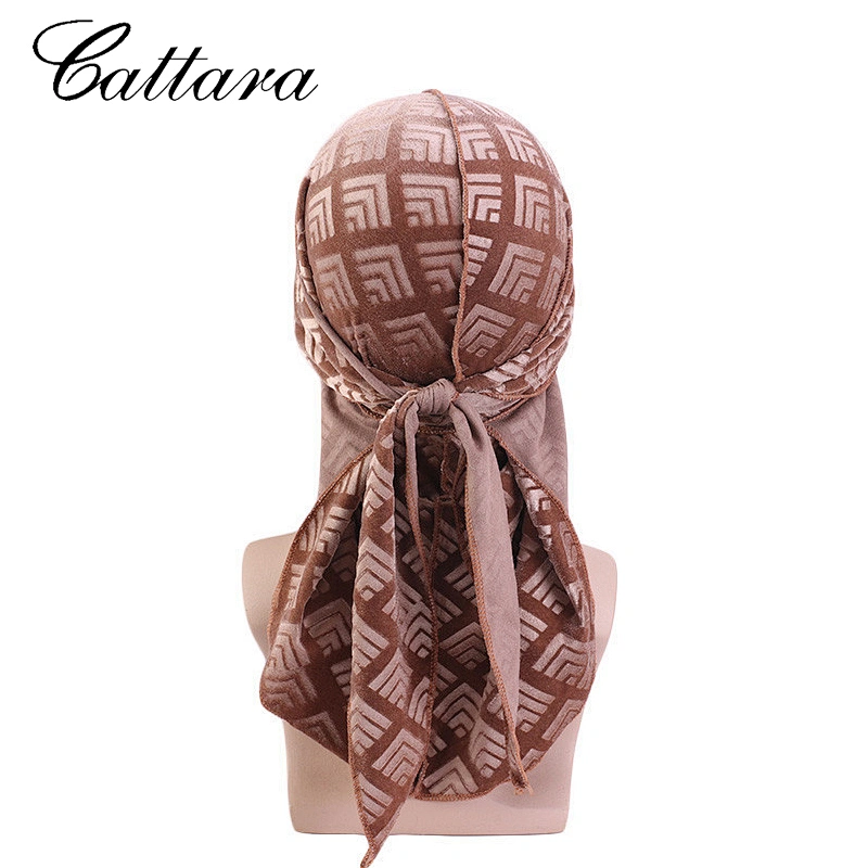 New Fashion Velvet Durag Men Bandana Head Wrap Headscarf Turban Cap