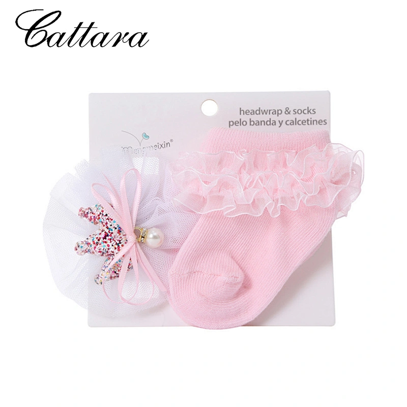 Cute Princess Lace Baby Socks Headband Set