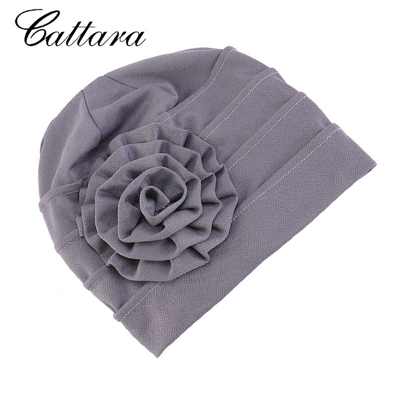 New Style Big Flower Turban Cap European And American Popular Headband