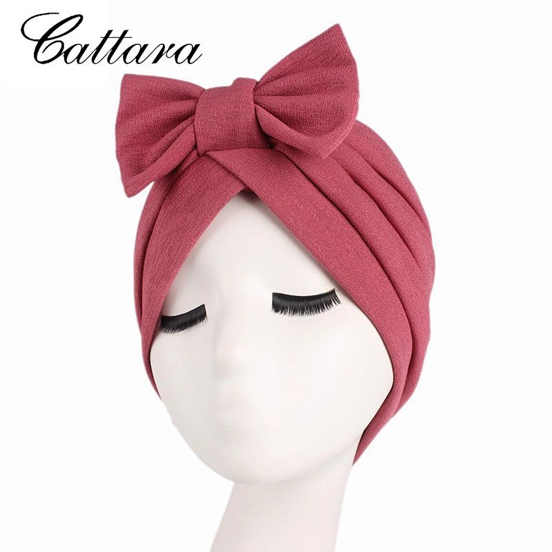 New Style Stretch Cotton Bow Turban Hat