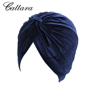 New Style Velvet Gold Silk Indian Hat Muslim Turban Hat