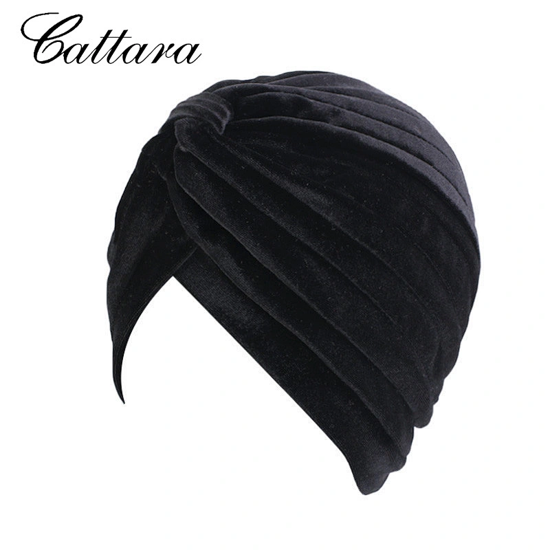 New Style Velvet Gold Silk Indian Hat Muslim Turban Hat