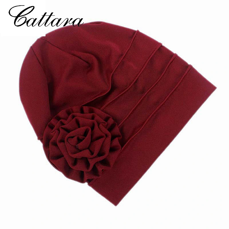New Style Big Flower Turban Cap European And American Popular Headband