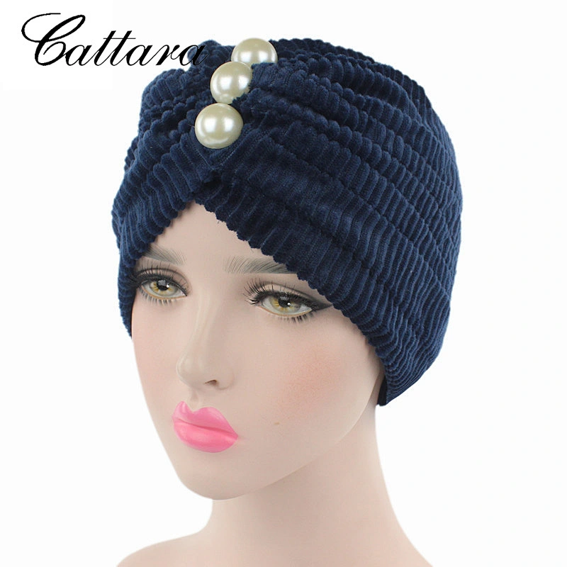 New Pearl Diamond Corduroy Bandana Hat