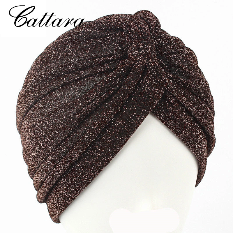 New Gold Bright Silk Indian Hat Turban Hat