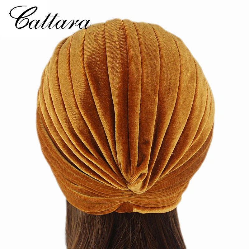 New Style Velvet Gold Silk Indian Hat Muslim Turban Hat