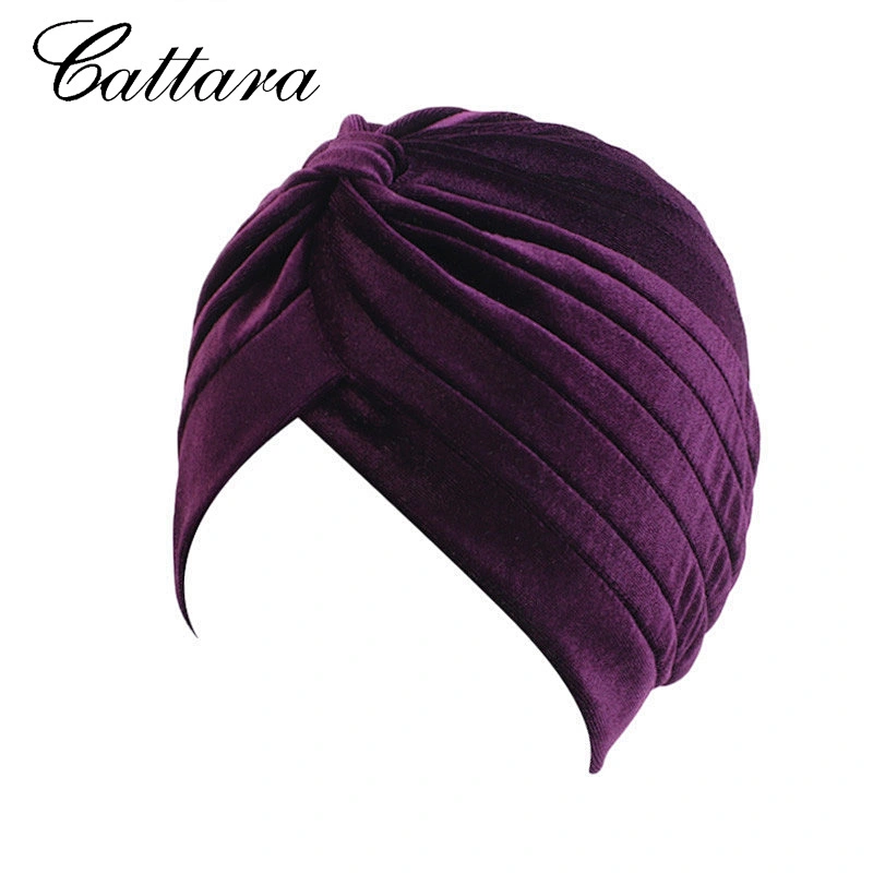 New Style Velvet Gold Silk Indian Hat Muslim Turban Hat