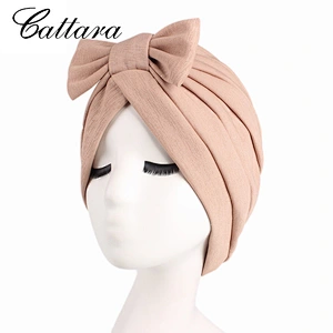 New Style Stretch Cotton Bow Turban Hat