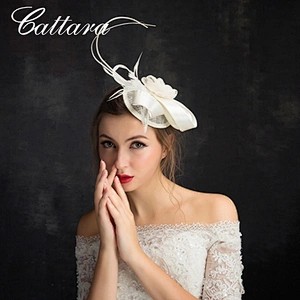 Beautiful Cambric Fascinators With Feather Flowe