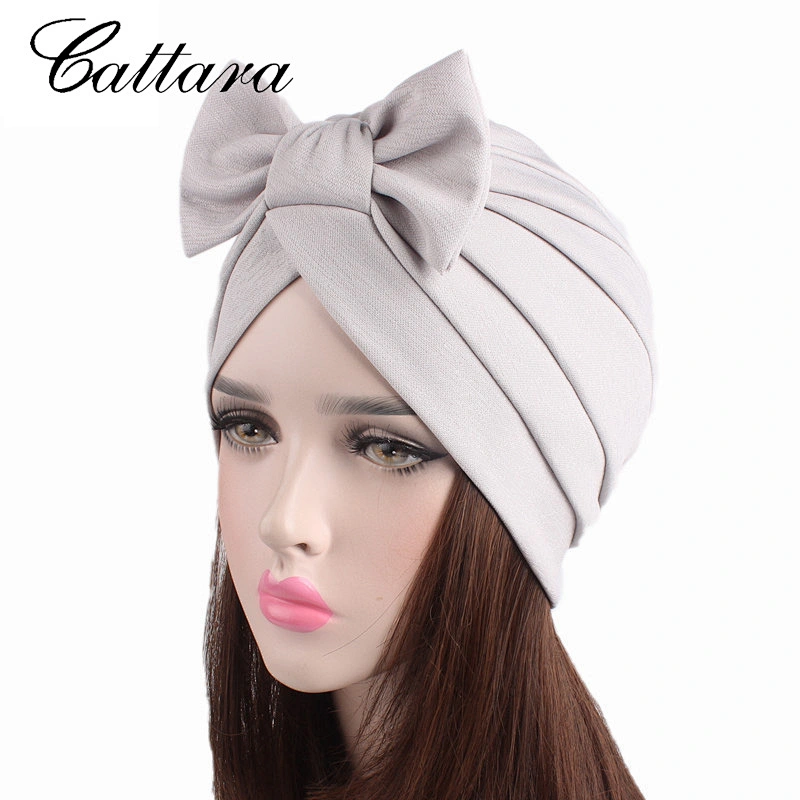 New Style Stretch Cotton Bow Turban Hat