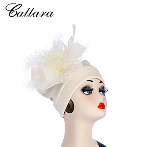 Mesh Big Flower Muslim Turban Hat