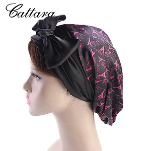 New Ladies Satin Bow Turban Hat