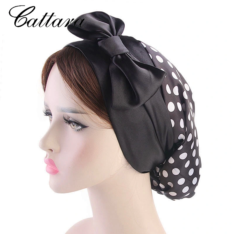 New Ladies Satin Bow Turban Hat