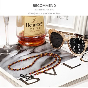 Wooden glasses rope  temperament models reading glasses anti-skid chains glasses chain eyewear accessory