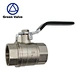 Green-GutenTop Factory Price 1 inch ball valve nickel planted zinc alloy female npt or bsp threaded ball valve with long handle