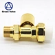 Green-GutenTop Brass Thermostatic Control Valve Shower Faucet Set Two-Way Nickle Plated Radiator Valve