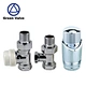 Straight Chrome  Brass  Thermostatic Radiator Valves