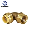 Green-GutenTop GT4249 Made with Lead Free DZR Forged Brass 1/2 Inch Long Push Fit Plumbing Female Pipe Elbow Price