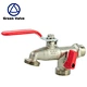 brass garden faucet with lock