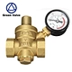Green-GutenTop high pressure water control brass Pressure Reducing Valve for Rv with Gauge