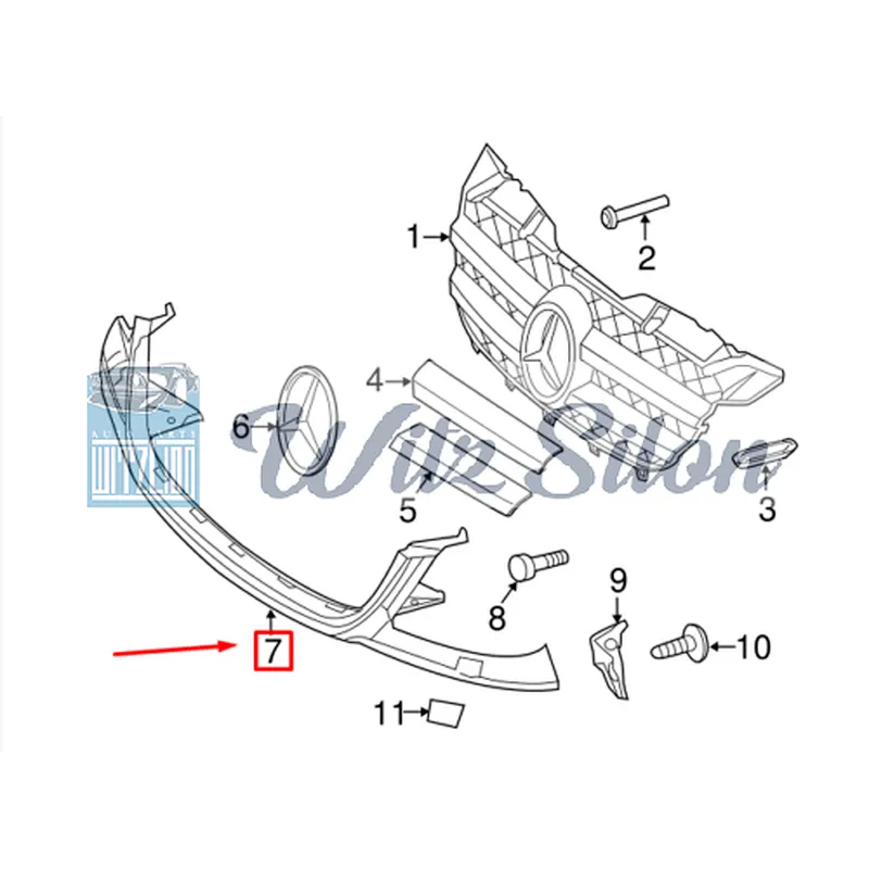 Front Grille Surround Holder Support Panel 9066200024 Mercedes-benz Sprinter 906