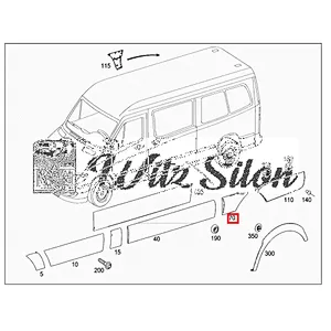 DECORATIVE STRIP L/R / Rear Quarter Moulding Trim A9066903200 / A9066903300 MERCEDES-BENZ SPRINTER 906