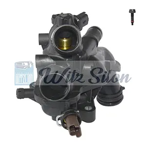 XS6E8A586AH  car thermostat housing with temperature sensor coolant parts