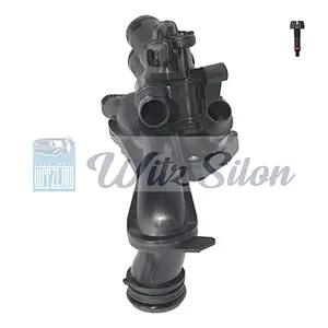XS6E8A586AH  car thermostat housing with temperature sensor coolant parts
