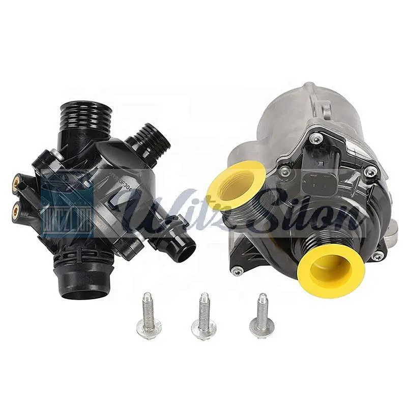 Engine Coolant Water Pump Electric Assembly with Thermostat Housing 11517563659 11517588885 11517632426 A2C59514607