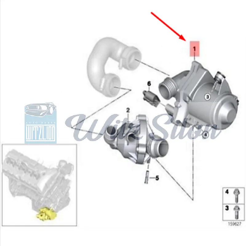 Electric Water Pump A2C59514607 11537549476 11537545665 11517602123 11537544788 11517632426 11517563659 11517588885