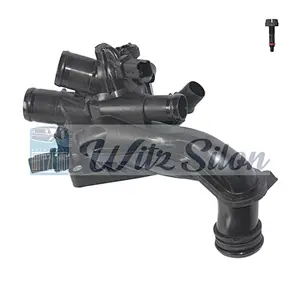 XS6E8A586AH  car thermostat housing with temperature sensor coolant parts