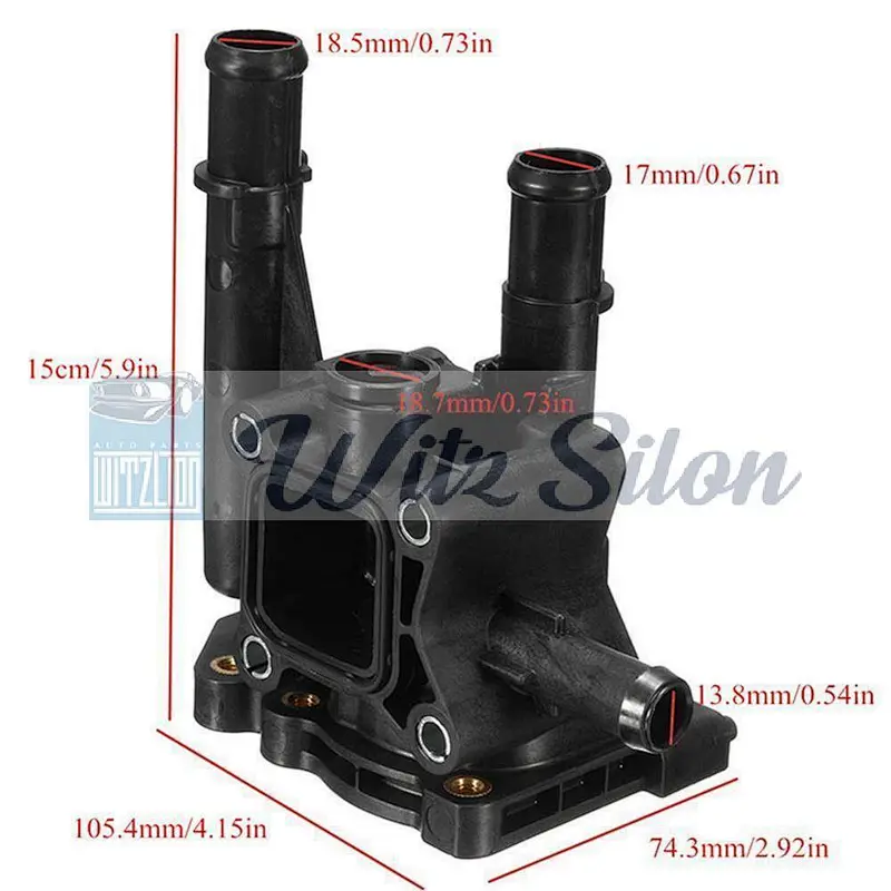 New Engine Cooling Thermostat Housing Cover fits CHEVROLET-S ALFA- ROMEO-S 55353311 96817255 96984103 1338177 71770832 55577073