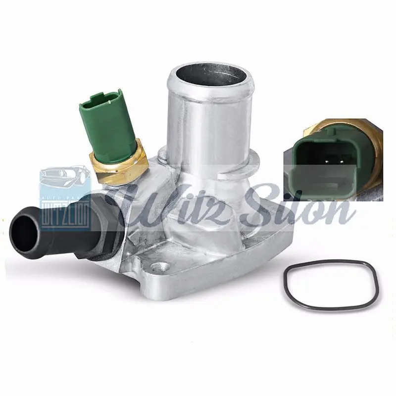 55202371 car fiat aluminum thermostat housing assembly with sensor coolant spare parts