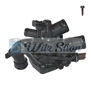 XS6E8A586AH  car thermostat housing with temperature sensor coolant parts
