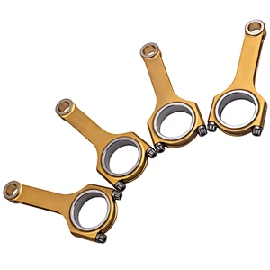4x Forged Steel H-Beam Connecting Rods+ARP2000 Bolts For Mitsubishi 4B11 4B11T