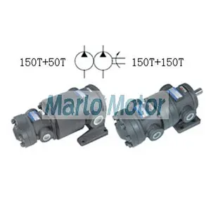 Hot sales Yuken 50T+50T 150T+50T 150T+150T fixed displacement double vane hydraulic pump