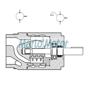 Hot sales Parker Denison M4 series of M4C M4C1 M4SC M4SC1 M4D M4D1 M4SD M4SD1 M4E M41 M4SE M4SE1 vane type hydraulic motors