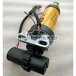 12V diesel fuel water separator for CAT C6.6 3619554 361-9554 fuel filter assembly with fuel pump 228-9129 87802238 RE509530