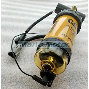 12V diesel fuel water separator for CAT C6.6 3619554 361-9554 fuel filter assembly with fuel pump 228-9129 87802238 RE509530