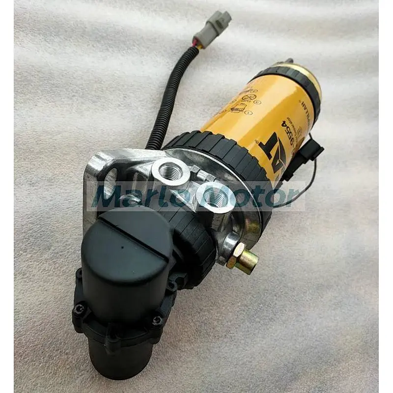 12V diesel fuel water separator for CAT C6.6 3619554 361-9554 fuel filter assembly with fuel pump 228-9129 87802238 RE509530