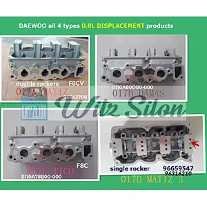 CYLINDER HEAD DAEWOO single Rocker 96316210 / 96659547 /  0.8L Matiz 3/ Spark