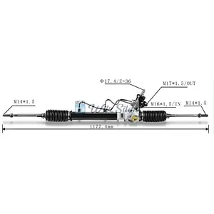44250-12480 RHD Hydraulic Power Steering Rack For Toyota COROLLA 1990-1995