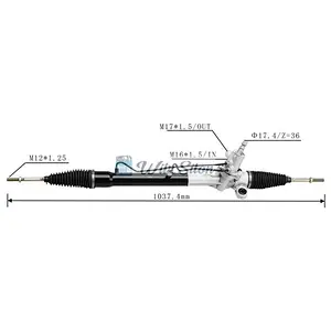 44250-52010 LHD Hydraulic Power Steering Rack For Toyota YARIS (_P1_) 1999-2005