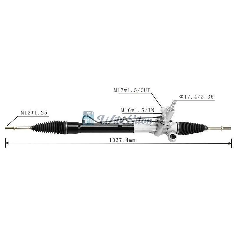 44250-52010 LHD Hydraulic Power Steering Rack For Toyota YARIS (_P1_) 1999-2005
